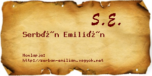 Serbán Emilián névjegykártya